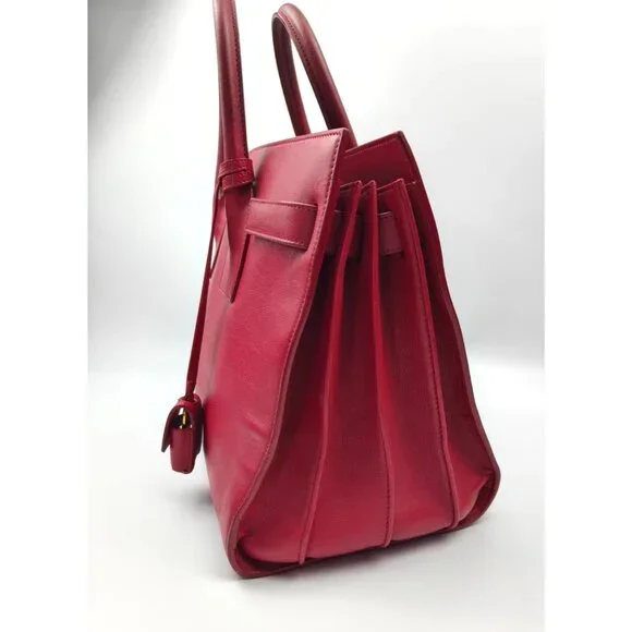 Pre-owned Yves Saint Laurent Calfskin Small Sac de Jour Handbag Red - Picture 3 of 16